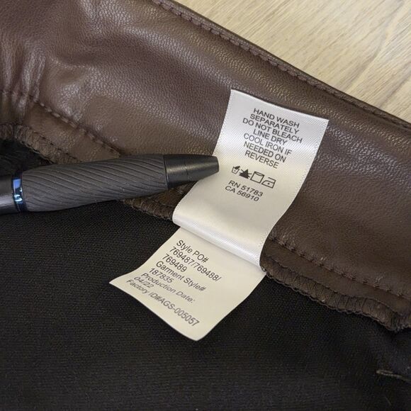 Maurices RTV Perfect Faux Leather Skinny High Rise Pant Women's 16 Reg Brown NWT - Picture 9 of 14